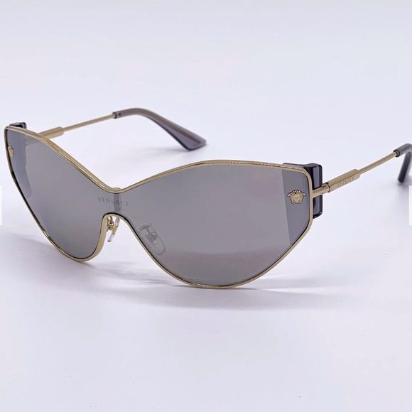 New Versace Women\'s Silver Sunglasses with box main image 5
